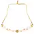 White Gold tone Kundan onyx Choker