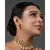 Ivory beaded Handcrafted Kundan Choker with earrings