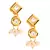 White Gold tone Kundan onyx Choker necklace with earrings
