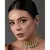 Blue Gold Tone Kundan Beaded Choker Necklace with earrings