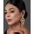 Handcrafted Pink Green Gold Tone Kundan Earrings