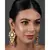 Handcrafted Pink Green Gold Tone Kundan Earrings