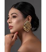 Gold Tone Kundan Inspired Earrings