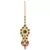 Pink Beaded Gold Tone Kundan Handcrafted Mang Tikka