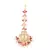 Pearl & Pink beaded Gold tone  Kundan Handcrafted Mang Tikka