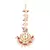 Pearl & Pink beaded Gold tone  Kundan Handcrafted Mang Tikka