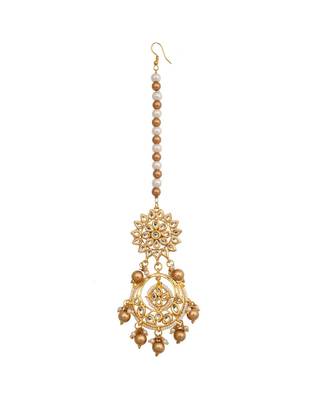 Gold Tone Kundan Handcrafted Maang Tikka 2