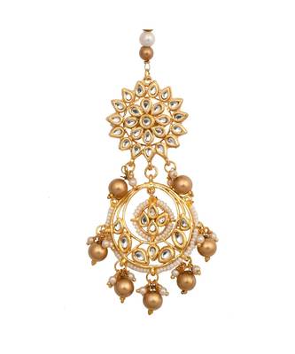 Gold Tone Kundan Handcrafted Maang Tikka 3