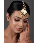 Gold Tone Kundan Inspired Maang Tikka