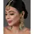 Pink Green Gold Tone Kundan Inspired Maang Tikka with Earrings