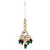 Emerald beaded Kundan inspired Mang Tikka with earrings