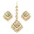 Gold tone Kundan inspired Mang tikka with earrings