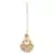 Cream Gold Toned  Kundan Inspired Mang Tika with Chanbali