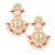 Pearl & Pink beaded Kundan Handcrafted Mang Tikka with earrings