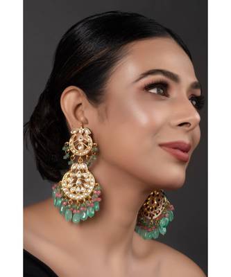 Handcrafted Kundan Inspired Earrings 2