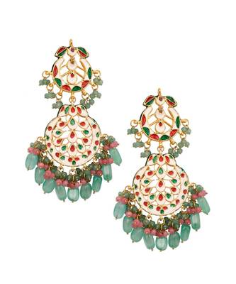 Handcrafted Kundan Inspired Earrings 5