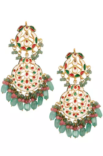 Handcrafted Kundan Inspired Earrings