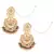 Peach beaded Kundan Chandbali