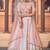 Light-pink embroidered georgette semi stitched lehenga