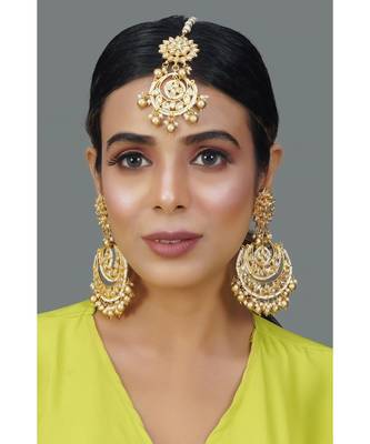 Kundan Inspired Chandbali & Mang Tika Set 2