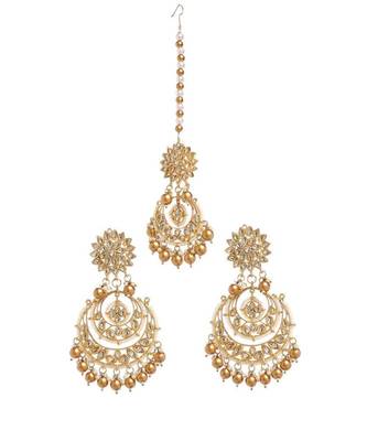 Kundan Inspired Chandbali & Mang Tika Set 5