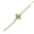 White Gold Tone Kundan Inspired Pearl Bracelet