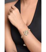 Kundan Floral Gold Tone bracelet