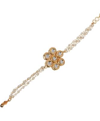 Kundan Floral Gold Tone bracelet 5