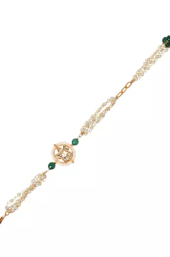 Kundan Floral Gold Tone bracelet