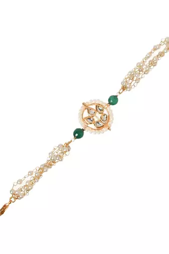 Kundan Floral Gold Tone bracelet