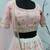 Light-pink embroidered georgette semi stitched lehenga
