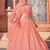 Peach embroidered georgette semi stitched lehenga