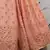 Peach embroidered georgette semi stitched lehenga
