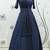 Navy-blue embroidered georgette semi stitched lehenga