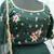 Green embroidered net semi stitched bridal lehenga