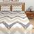 Grey and Yellow Abstract Print 180 TC Cotton Double Bedsheet (108" x 108") with 2 pillow cover
