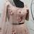 Pink embroidered net semi stitched wedding lehenga
