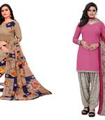 Multicolor printed crepe salwar