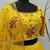 Yellow embroidered net semi stitched ceremonial lehenga