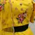 Yellow embroidered net semi stitched ceremonial lehenga