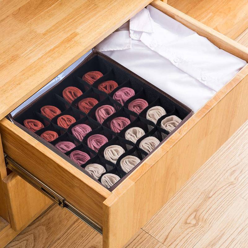 NFI essentials Foldable Cloth Standard Storage Box Cube Basket Bins