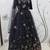 Navy-blue embroidered net semi stitched party lehenga