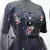 Navy-blue embroidered net semi stitched party lehenga