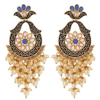 Blue crystal earrings 1