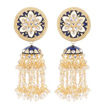 Blue crystal earrings 1
