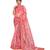 pink organza saree with blouse piece