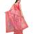 pink organza saree with blouse piece