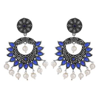 Blue crystal earrings 1