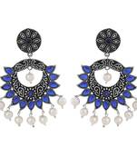 Blue crystal earrings
