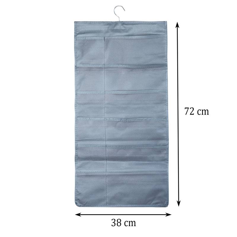 NFI essentials   Double Sided 30 Pockets Clear Hanging Bag for Storage Organizer